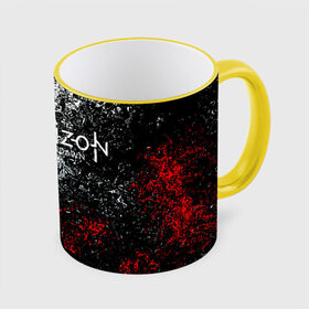 Кружка с полной запечаткой с принтом Horizon Zero Dawn в городе Новоалтайск, керамика | ёмкость 330 мл | aloy | antasy girl | art | artwork | digital art | fantasy | horizon | horizon: zero dawn | landscape | tallneck | warrior fantasy | weapon | zero dawn