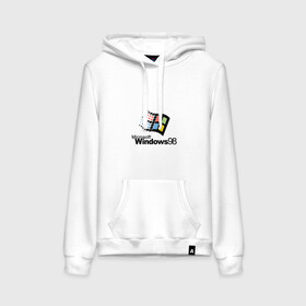 Женская толстовка хлопок с принтом Windows 98 в городе Новоалтайск, френч-терри, мягкий теплый начес внутри (100% хлопок) | карман-кенгуру, эластичные манжеты и нижняя кромка, капюшон с подкладом и шнурком | microsoft | windows | windows98 | виндовс | майкрософт