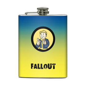 Фляга с принтом Fallout/Фоллаут в городе Новоалтайск, металлический корпус | емкость 0,22 л, размер 125 х 94 мм. Виниловая наклейка запечатывается полностью | Тематика изображения на принте: boy | fallout | new vegas | nuka cola | апокалипсис | бандиты | вегас | война | градиент | девочкам | детям | игра | логотипы игр | мальчикам | оружие | парни | пистолеты | подростковые | постапокалипсис | убежище