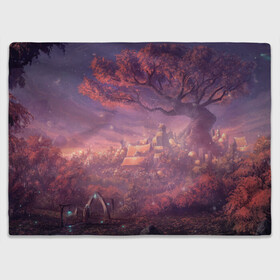 Плед 3D с принтом Fantasy Forest в городе Новоалтайск, 100% полиэстер | закругленные углы, все края обработаны. Ткань не мнется и не растягивается | абстракция | аниме | вода | гора | горы | градиент | дерево | деревья | елки | закат | лес | лист | листочек | листья | луна | море | на каждый день | небо | ночь | облака | осень | пикачу | розовый | сакура