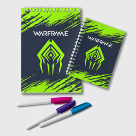Блокнот с принтом WARFRAME ВАРФРЕЙМ в городе Новоалтайск, 100% бумага | 48 листов, плотность листов — 60 г/м2, плотность картонной обложки — 250 г/м2. Листы скреплены удобной пружинной спиралью. Цвет линий — светло-серый
 | Тематика изображения на принте: frame | game | games | logo | prime | war | warframe | вар | варфрейм | игра | игры | кува | лого | логотип | логотипы | прайм | символ | символы | фрейм