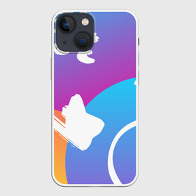 Чехол для iPhone 13 mini с принтом Градация цвета в городе Новоалтайск,  |  | градация | градиент | градиентная | градиентный | зарисовка | пятна | штрихи