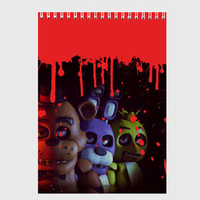 Скетчбук с принтом Five Nights At Freddys в городе Новоалтайск, 100% бумага
 | 48 листов, плотность листов — 100 г/м2, плотность картонной обложки — 250 г/м2. Листы скреплены сверху удобной пружинной спиралью | 5 ночей | 5 ночей с фредди | 5 ночей с фреди | five nights at freddys | fnaf | foxy | аниматроники | игра | компьютерная игра | пять ночей с фредди | фокси | фредди | фреди | чика