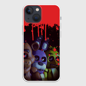 Чехол для iPhone 13 mini с принтом Five Nights At Freddys в городе Новоалтайск,  |  | 5 ночей | 5 ночей с фредди | 5 ночей с фреди | five nights at freddys | fnaf | foxy | аниматроники | игра | компьютерная игра | пять ночей с фредди | фокси | фредди | фреди | чика