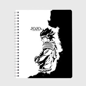 Тетрадь с принтом JoJo Bizarre Adventure в городе Новоалтайск, 100% бумага | 48 листов, плотность листов — 60 г/м2, плотность картонной обложки — 250 г/м2. Листы скреплены сбоку удобной пружинной спиралью. Уголки страниц и обложки скругленные. Цвет линий — светло-серый
 | Тематика изображения на принте: anime | jojo | jojo’s bizarre adventure | аниме | анимэ | биззаре адвенчер | джо | джо джо | джоджо | джонатан джостар | дзёсукэ хигасиката | дзётаро кудзё | жожо | игги | кира | лого | манга | невероятные приключения