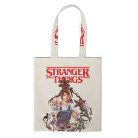Сумка 3D повседневная с принтом Stranger Things в городе Новоалтайск, 100% полиэстер | Плотность: 200 г/м2; Размер: 34×35 см; Высота лямок: 30 см | 11 | demogorgon | dustin | eleven | jim hopper | lucas | mike | nancy | netflix | steve | will | билли | дастин | демогоргон | джойс | джонатан | дина | загадочные события | лукас | майк | макс | нетфликс | нэнси | оди | одиннадцать