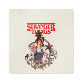 Магнит виниловый Квадрат с принтом Stranger Things в городе Новоалтайск, полимерный материал с магнитным слоем | размер 9*9 см, закругленные углы | 11 | demogorgon | dustin | eleven | jim hopper | lucas | mike | nancy | netflix | steve | will | билли | дастин | демогоргон | джойс | джонатан | дина | загадочные события | лукас | майк | макс | нетфликс | нэнси | оди | одиннадцать