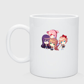 Кружка керамическая с принтом Doki Doki Literature club!  в городе Новоалтайск, керамика | объем — 330 мл, диаметр — 80 мм. Принт наносится на бока кружки, можно сделать два разных изображения | anime | anime game | doki doki | doki doki literature club | literature club | monika | natsuki | sayori | yuri | аниме | аниме игра | доки доки | доки доки литературный клуб | литературный клуб | моника | нацуки | саери | юри