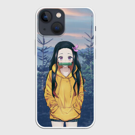 Чехол для iPhone 13 mini с принтом Незуко в городе Новоалтайск,  |  | nezuko | аниме | демоны | клинок | лес | незуко камадо
