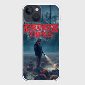 Чехол для iPhone 13 mini с принтом Stranger Things в городе Новоалтайск,  |  | 11 | demogorgon | dustin | eleven | jim hopper | lucas | mike | nancy | netflix | steve | will | билли | дастин | демогоргон | джойс | джонатан | дина | загадочные события | лукас | майк | макс | нетфликс | нэнси | оди | одиннадцать