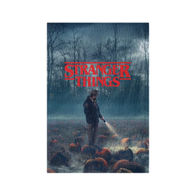 Обложка для паспорта матовая кожа с принтом Stranger Things в городе Новоалтайск, натуральная матовая кожа | размер 19,3 х 13,7 см; прозрачные пластиковые крепления | 11 | demogorgon | dustin | eleven | jim hopper | lucas | mike | nancy | netflix | steve | will | билли | дастин | демогоргон | джойс | джонатан | дина | загадочные события | лукас | майк | макс | нетфликс | нэнси | оди | одиннадцать