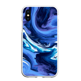 Чехол для iPhone XS Max матовый с принтом Абстрактные волны в городе Новоалтайск, Силикон | Область печати: задняя сторона чехла, без боковых панелей | Тематика изображения на принте: абстракция | акрил | волны | градиент | тай дай