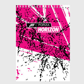 Скетчбук с принтом Forza Horizon в городе Новоалтайск, 100% бумага
 | 48 листов, плотность листов — 100 г/м2, плотность картонной обложки — 250 г/м2. Листы скреплены сверху удобной пружинной спиралью | Тематика изображения на принте: fh4 | forza | games | horizon | playground | авто | гонки | горизонт | машины | сила | фестиваль | форза | хоризон