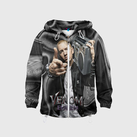 Детская ветровка 3D с принтом Eminem-Venom в городе Новоалтайск, 100% полиэстер | подол и капюшон оформлены резинкой с фиксаторами, по бокам два кармана без застежек, один потайной карман на груди | eminem | rap | venom eminem | рэп | хип хоп | эминем