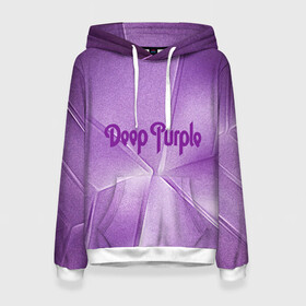 Женская толстовка 3D с принтом Deep Purple в городе Новоалтайск, 100% полиэстер  | двухслойный капюшон со шнурком для регулировки, мягкие манжеты на рукавах и по низу толстовки, спереди карман-кенгуру с мягким внутренним слоем. | deep | logo | purple | rock | whoosh | группа | знаменитости | лого | надпись | рок | текст