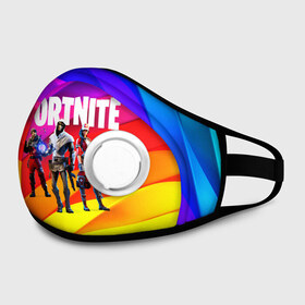 Маска из неопрена с принтом FORTNITE в городе Новоалтайск, неопрен 100% | Форма огибающая нос. Резинки для ушей с дополнительной резинкой на затылке. Клапан для выдоха для активного дыхания при занятиях спортом. Эластичный материал маски и окантовки для лучшего растяжения и прилегания маски.  | 2019 | battle royale | chapter 2 | epic games | fortnite | game | season x | zombie | зомби | фортнайт