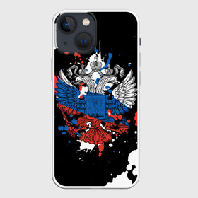 Чехол для iPhone 13 mini с принтом Герб в городе Новоалтайск,  |  | герб | герб россии | двуглавый | двуглавый орел | двухглавый | защитник | орел | отечества | отечество | патриот | патриотизм | родина | российская федерация | российский | россия | символ