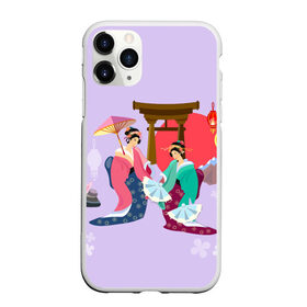 Чехол для iPhone 11 Pro Max матовый с принтом Geishas в городе Новоалтайск, Силикон |  | Тематика изображения на принте: горы | остров | сакура | токио | япония