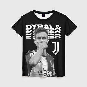 Женская футболка 3D с принтом Paulo Dybala в городе Новоалтайск, 100% полиэфир ( синтетическое хлопкоподобное полотно) | прямой крой, круглый вырез горловины, длина до линии бедер | дибала | знаменитости | пауло дибала | футболист | ювентус
