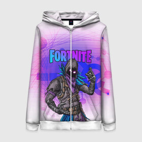 Женская толстовка 3D на молнии с принтом FORTNITE CROW в городе Новоалтайск, 100% полиэстер | длина до линии бедра, манжеты и пояс оформлены мягкой тканевой резинкой, двухслойный капюшон со шнурком для регулировки, спереди молния, по бокам два кармана | 2019 | battle royale | chapter 2 | epic games | fortnite | game | season x | zombie | зомби | фортнайт