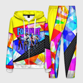 Мужской костюм 3D с принтом FORTNITE NEW SEASON 2020 в городе Новоалтайск, 100% полиэстер | Манжеты и пояс оформлены тканевой резинкой, двухслойный капюшон со шнурком для регулировки, карманы спереди | Тематика изображения на принте: 2019 | battle royale | chapter 2 | epic games | fortnite | game | season x | zombie | зомби | фортнайт