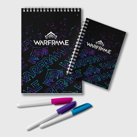 Блокнот с принтом WARFRAME ВАРФРЕЙМ в городе Новоалтайск, 100% бумага | 48 листов, плотность листов — 60 г/м2, плотность картонной обложки — 250 г/м2. Листы скреплены удобной пружинной спиралью. Цвет линий — светло-серый
 | Тематика изображения на принте: frame | game | games | logo | prime | war | warframe | вар | варфрейм | игра | игры | кува | лого | логотип | логотипы | прайм | символ | символы | фрейм