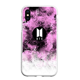 Чехол для iPhone XS Max матовый с принтом BTS в городе Новоалтайск, Силикон | Область печати: задняя сторона чехла, без боковых панелей | Тематика изображения на принте: bts | k pop | kpop | абстракция | арми | брызги | бтс | дым | иероглифы | кей поп | кейпоп | корея | кпоп