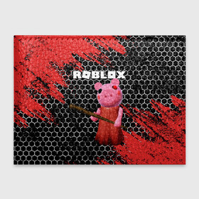 Обложка для студенческого билета с принтом ROBLOX PIGGY   СВИНКА ПИГГИ в городе Новоалтайск, натуральная кожа | Размер: 11*8 см; Печать на всей внешней стороне | Тематика изображения на принте: pig | piggy | roblox | игра | компьютерная игра | логотип | онлайн | онлайн игра | пигги | поросенок | роблакс | роблокс | свинка | свинья