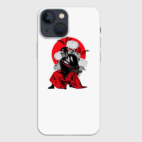 Чехол для iPhone 13 mini с принтом Япония в городе Новоалтайск,  |  | самурай | цветы | япония | японская иллюстрация | японский арт