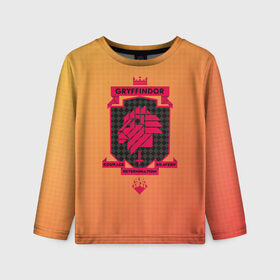 Детский лонгслив 3D с принтом Gryffindor в городе Новоалтайск, 100% полиэстер | длинные рукава, круглый вырез горловины, полуприлегающий силуэт
 | Тематика изображения на принте: gryffindor | harry potter | vdzabma | гарри поттер | гриффиндор