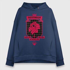 Женское худи Oversize хлопок с принтом Gryffindor в городе Новоалтайск, френч-терри — 70% хлопок, 30% полиэстер. Мягкий теплый начес внутри —100% хлопок | боковые карманы, эластичные манжеты и нижняя кромка, капюшон на магнитной кнопке | gryffindor | harry potter | vdzabma | гарри поттер | гриффиндор