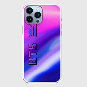 Чехол для iPhone 13 Pro Max с принтом BTS Gradient в городе Новоалтайск,  |  | Тематика изображения на принте: boys | bts | music | pop | rm | бабочка | бойбенд | бтс | волны | гламур | градиент | группа | девочкам | девушкам | корея | красочный | крылья | лого | мальчики | молодежные | музыка | музыкальные | неоновый | парни