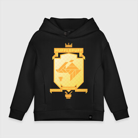 Детское худи Oversize хлопок с принтом Hufflepuff в городе Новоалтайск, френч-терри — 70% хлопок, 30% полиэстер. Мягкий теплый начес внутри —100% хлопок | боковые карманы, эластичные манжеты и нижняя кромка, капюшон на магнитной кнопке | Тематика изображения на принте: harry potter | hufflepuff | vdzabma | гарри поттер | пуффендуй | хаффлпафф