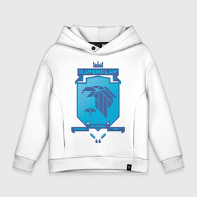 Детское худи Oversize хлопок с принтом Ravenclaw в городе Новоалтайск, френч-терри — 70% хлопок, 30% полиэстер. Мягкий теплый начес внутри —100% хлопок | боковые карманы, эластичные манжеты и нижняя кромка, капюшон на магнитной кнопке | Тематика изображения на принте: harry potter | ravenclaw | vdzabma | гарри поттер | когтевран | равенкло | рэйвенкло