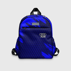Детский рюкзак 3D с принтом AUDI в городе Новоалтайск, 100% полиэстер | лямки с регулируемой длиной, сверху петелька, чтобы рюкзак можно было повесить на вешалку. Основное отделение закрывается на молнию, как и внешний карман. Внутри дополнительный карман. По бокам два дополнительных кармашка | audi | авто | автомобиль | ауди | логотип | марка | машина | надпись | текстура