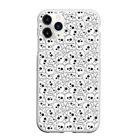 Чехол для iPhone 11 Pro Max матовый с принтом Черепа черно-белые в городе Новоалтайск, Силикон |  | boys | death | halloween | pattern | phantom | skull | глаза | готика | готический | зомби | кладбище | кости | мальчикам | монстры | мумия | паттерн | пацанские | привидение | призрак | скелет | страшные | татуировка