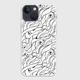 Чехол для iPhone 13 mini с принтом Черно белые узоры в городе Новоалтайск,  |  | abstract | art | pattern | абстракционизм | абстракция | аниме | арт | брызги | волны | восточный | граффити | змеи | инь янь | искусство | кружево | линии | море | паттерн | текстура | тучи | узор | хавитки | черви