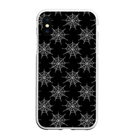 Чехол для iPhone XS Max матовый с принтом Паутина в городе Новоалтайск, Силикон | Область печати: задняя сторона чехла, без боковых панелей | halloween | night | pattern | rock | spider | готика | мальчикам | мистика | насекомые | нити | ночные | ночь | паттерн | паук | пауки | пацанские | подростковые | привидение | призрак | рок | страшный | тень | тьма | узор