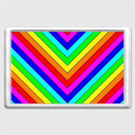 Магнит 45*70 с принтом Rainbow Stripes в городе Новоалтайск, Пластик | Размер: 78*52 мм; Размер печати: 70*45 | Тематика изображения на принте: geometry | gradient | neon | геометрические | градиент | детям | кислота | кислотный | конус | красочный | линии | неоновые | пирамида | полоска | полосы | радуга | радужный | разноцветные | сочный | треугольники