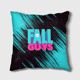 Подушка 3D с принтом ФОЛЛ ГАЙС в городе Новоалтайск, наволочка – 100% полиэстер, наполнитель – холлофайбер (легкий наполнитель, не вызывает аллергию). | состоит из подушки и наволочки. Наволочка на молнии, легко снимается для стирки | fall | fall guys | fall guys: ultimate knockout. | fallguys | guys | knockout | ultimate | гайс | фалл | фол | фолгайс | фолл | фоллгайс
