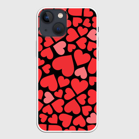 Чехол для iPhone 13 mini с принтом Сердца в городе Новоалтайск,  |  | i love you | love | любовь | сердечки | сердца | чувства | я тебя люблю