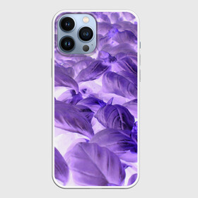 Чехол для iPhone 13 Pro Max с принтом Неоновый базилик в городе Новоалтайск,  |  | Тематика изображения на принте: базилик | зелень | лист | листок | листья | неон | неоновый | огород | природа | растение | растения | салат | салатик | флора