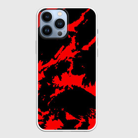 Чехол для iPhone 13 Pro Max с принтом Красный на черном в городе Новоалтайск,  |  | Тематика изображения на принте: abstract | black | demon | halloween | pattern | red | абстрактные | алые | брызги | демон | камуфляж | краска | краски | кровавый | кровь | лава | мазки | маскировка | милитари | огонь | паттерн | пламя | пятна | пятнистый