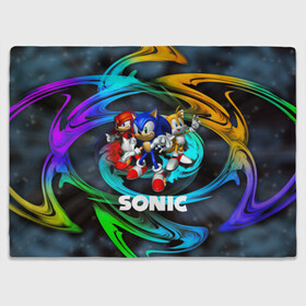 Плед 3D с принтом SONIC TRIO в городе Новоалтайск, 100% полиэстер | закругленные углы, все края обработаны. Ткань не мнется и не растягивается | hedgehog | metal sonic | silver | silver the hedgehog | sonic | sonic boom | sonic the hedgehog | ёж сонник | игры | соник | фильмы