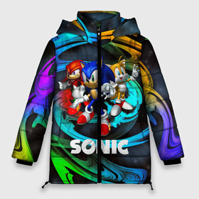Женская зимняя куртка 3D с принтом SONIC TRIO в городе Новоалтайск, верх — 100% полиэстер; подкладка — 100% полиэстер; утеплитель — 100% полиэстер | длина ниже бедра, силуэт Оверсайз. Есть воротник-стойка, отстегивающийся капюшон и ветрозащитная планка. 

Боковые карманы с листочкой на кнопках и внутренний карман на молнии | hedgehog | metal sonic | silver | silver the hedgehog | sonic | sonic boom | sonic the hedgehog | ёж сонник | игры | соник | фильмы