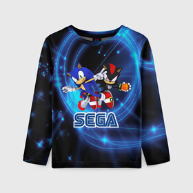 Детский лонгслив 3D с принтом Sonic SEGA в городе Новоалтайск, 100% полиэстер | длинные рукава, круглый вырез горловины, полуприлегающий силуэт
 | hedgehog | metal sonic | silver | silver the hedgehog | sonic | sonic boom | sonic the hedgehog | ёж сонник | игры | соник | фильмы