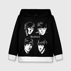Детская толстовка 3D с принтом THE BEATLES в городе Новоалтайск, 100% полиэстер | двухслойный капюшон со шнурком для регулировки, мягкие манжеты на рукавах и по низу толстовки, спереди карман-кенгуру с мягким внутренним слоем | англия | гитара | коллектив | легенды | музыка