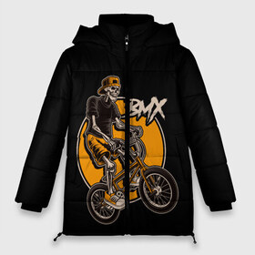 Женская зимняя куртка 3D с принтом BMX в городе Новоалтайск, верх — 100% полиэстер; подкладка — 100% полиэстер; утеплитель — 100% полиэстер | длина ниже бедра, силуэт Оверсайз. Есть воротник-стойка, отстегивающийся капюшон и ветрозащитная планка. 

Боковые карманы с листочкой на кнопках и внутренний карман на молнии | bicycle | bmx | skull | sport | x games | велик | велосипед | велоспорт | скелет | череп | экстремальный спорт