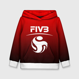 Детская толстовка 3D с принтом FIVB ВОЛЕЙБОЛ в городе Новоалтайск, 100% полиэстер | двухслойный капюшон со шнурком для регулировки, мягкие манжеты на рукавах и по низу толстовки, спереди карман-кенгуру с мягким внутренним слоем | Тематика изображения на принте: fivb | voleybal | volleyball | волебол | волейбол | волейбола | волейболист | волейболистка | воллейбол | международная | федерация | фивб