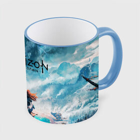 Кружка с полной запечаткой с принтом Horizon Zero Dawn  в городе Новоалтайск, керамика | ёмкость 330 мл | aloy | antasy girl | art | artwork | digital art | fantasy | horizon | horizon: zero dawn | landscape | tallneck | warrior fantasy | weapon | zero dawn